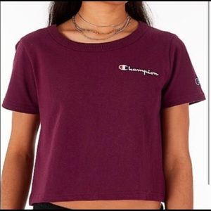 Champion women’s crop top burgundy size S